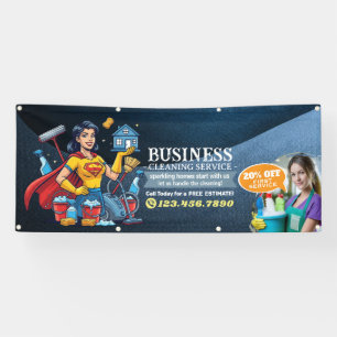 Modern House Cleaning Maid Service Housekeeping Banner