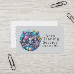 Modern House Cleaning Maid Service Housekeeping Business Card