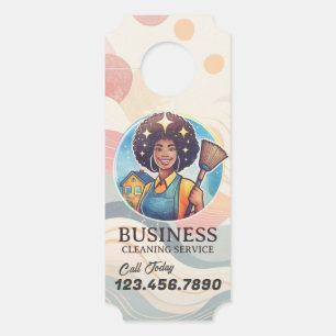 Modern House Cleaning Maid Service Housekeeping Door Hanger