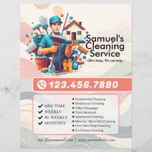Modern House Cleaning Maid Service Housekeeping Flyer