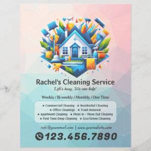 Modern House Cleaning Maid Service Housekeeping Flyer
