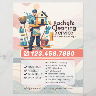 Modern House Cleaning Maid Service Housekeeping Flyer