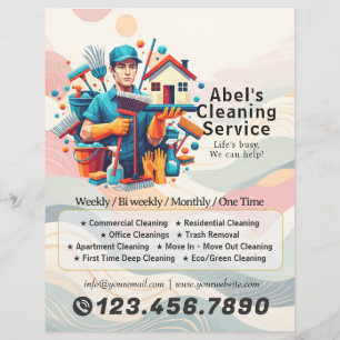 Modern House Cleaning Maid Service Housekeeping Flyer