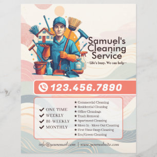 Modern House Cleaning Maid Service Housekeeping Flyer