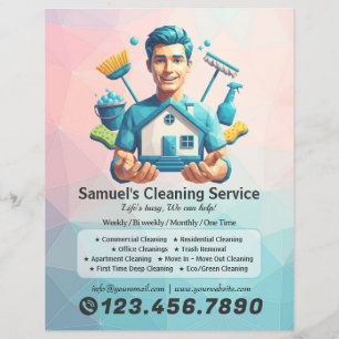 Modern House Cleaning Maid Service Housekeeping Flyer
