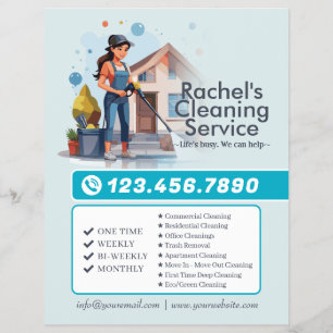 Modern House Cleaning Maid Service Housekeeping Flyer