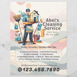 Modern House Cleaning Maid Service Housekeeping Flyer