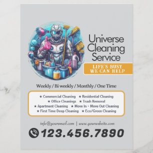 Modern House Cleaning Maid Service Housekeeping Flyer