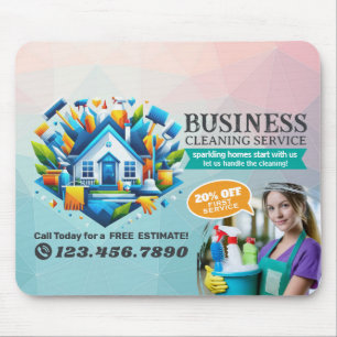 Modern House Cleaning Maid Service Housekeeping Mouse Mat