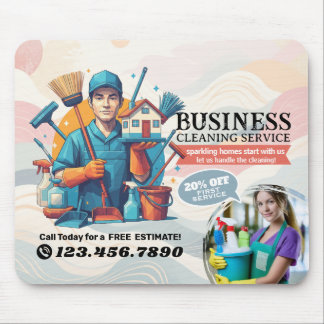 Modern House Cleaning Maid Service Housekeeping Mouse Mat