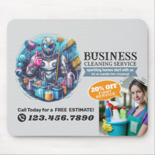 Modern House Cleaning Maid Service Housekeeping Mouse Mat