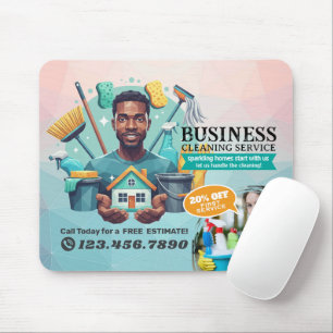 Modern House Cleaning Maid Service Housekeeping Mouse Mat