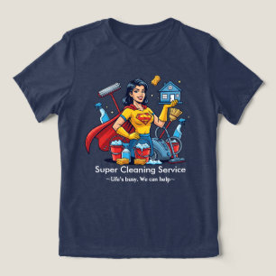 Modern House Cleaning Maid Service Housekeeping Tri-Blend Shirt