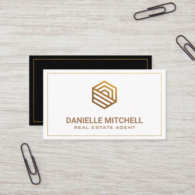 Modern House Logo | Corporate Business Card (Front/Back In Situ)