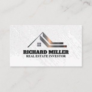 Modern House Logo   Real Estate Business Card