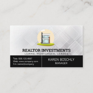 Modern House   Mortgage House Real Estate Business Card