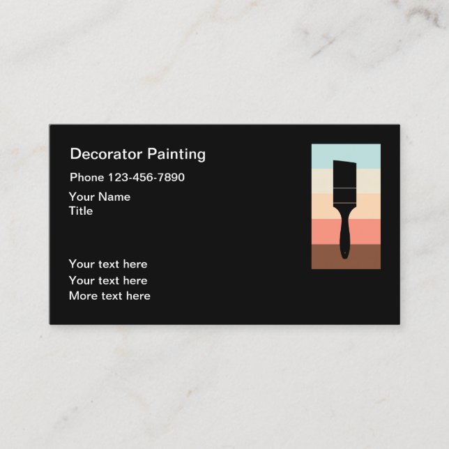 Modern House Panting Service Business Card (Front)