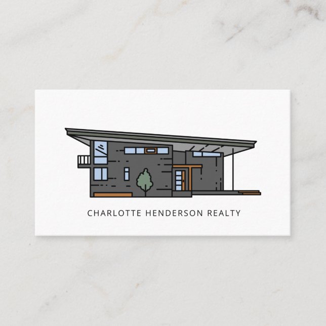 Modern House Professional Business Card (Front)