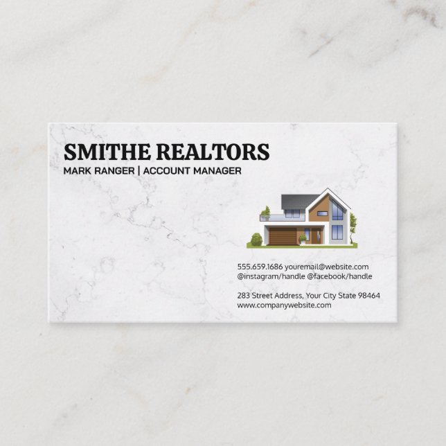 Modern House | Real Estate Agent | Properties Appointment Card (Front)