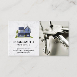Modern House   White Marble   Keys Business Card