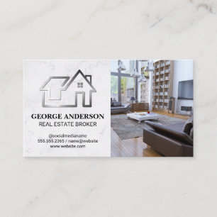 Modern Houses Logo   Home Interior   Real Estate Business Card