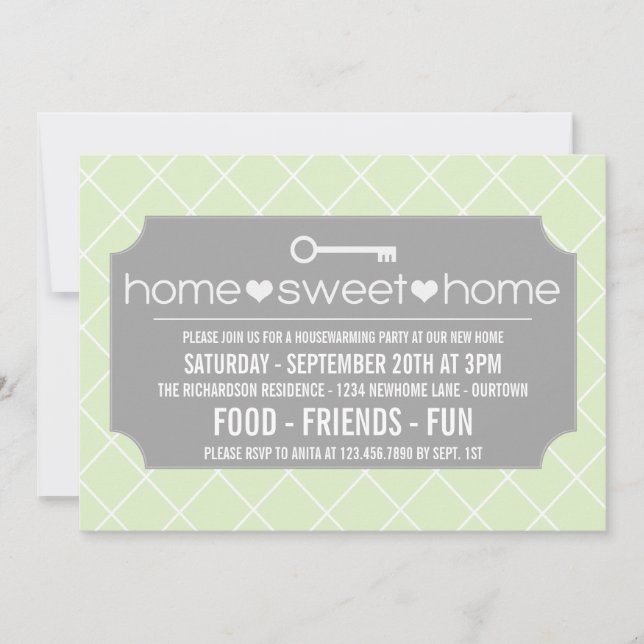 Modern Housewarming Party Invitations (Front)