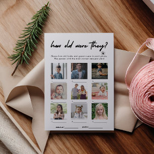 Modern How Old Were They Photo Game Card