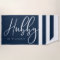 Modern Hubby Script Nautical Navy & White Stripes