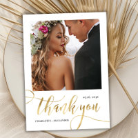 Modern Huge Gold Script 2 Photo Wedding 