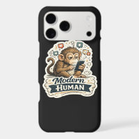 Modern Human Funny Monkey Smartphone Social Media