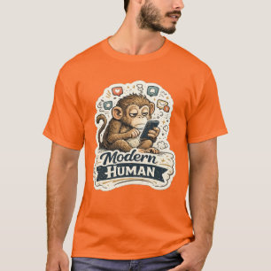 Modern Human Monkey T-Shirt Funny Ape Evolution