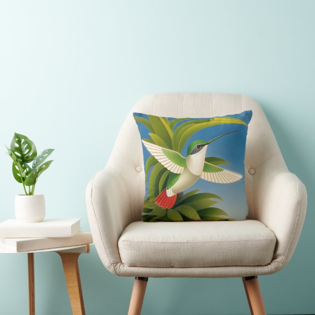 Modern Hummingbird Cushion (Chair)