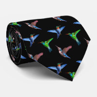 Modern Hummingbirds on Black