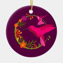 Modern Hummingbirds Pink Purple Personalised