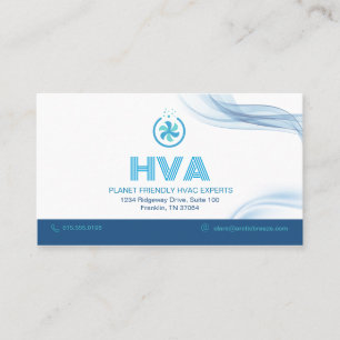 Modern HVAC Climate Control Business Card