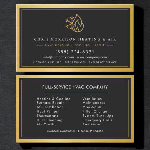 Modern HVAC Company QR Code Business Card