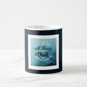 Modern I Can Do All Things  Coffee Mug