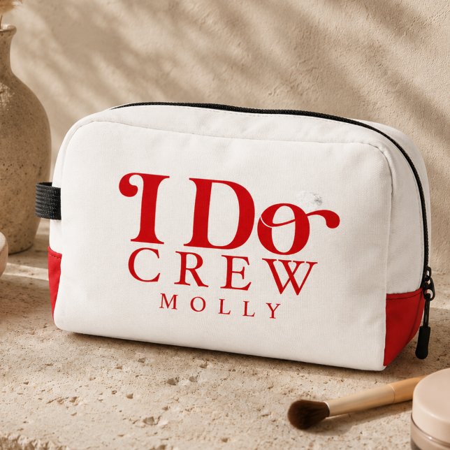 Modern I Do Crew Bold Red Bridesmaid Dopp Kit (Modern I Do Crew Bold Red Bridesmaid Dopp Kit)