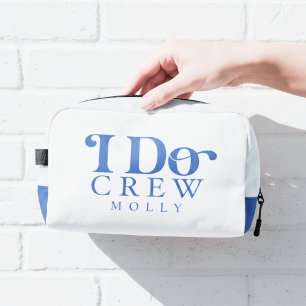 Modern I Do Crew Cobalt Blue Bridesmaid Dopp Kit