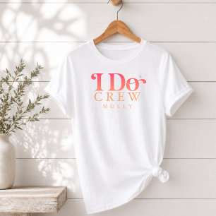 Modern I Do Crew Sunset Gradient Bridesmaid Tri-Blend Shirt