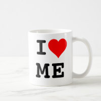 Modern I heart me coffee mug