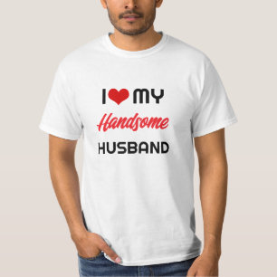 Modern I Love My Husband Heart Valentine's Day T-Shirt