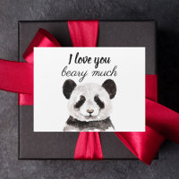 Modern I Love You Beary Much Black And White Panda