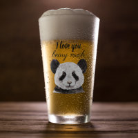 Modern I Love You Beary Much Black And White Panda