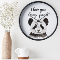 Modern I Love You Beary Much Black And White Panda