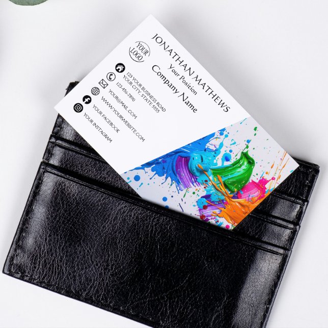 Modern I Oil Paint Abstract Business Card (Creator Uploaded)