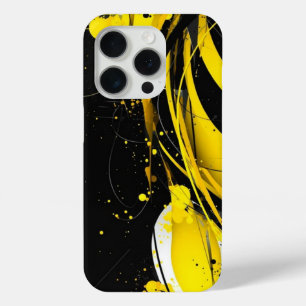Modern i phone Square Mustard Yellow Tones iPhone 15 Pro Case