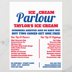 Modern Ice Cream Parlor Advertising Flyer