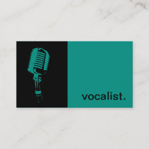 Modern Icon Silhouette - vocalist    black/grey Business Card