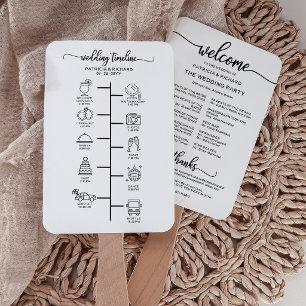 Modern Icon Wedding Program & Summer Schedule Fan